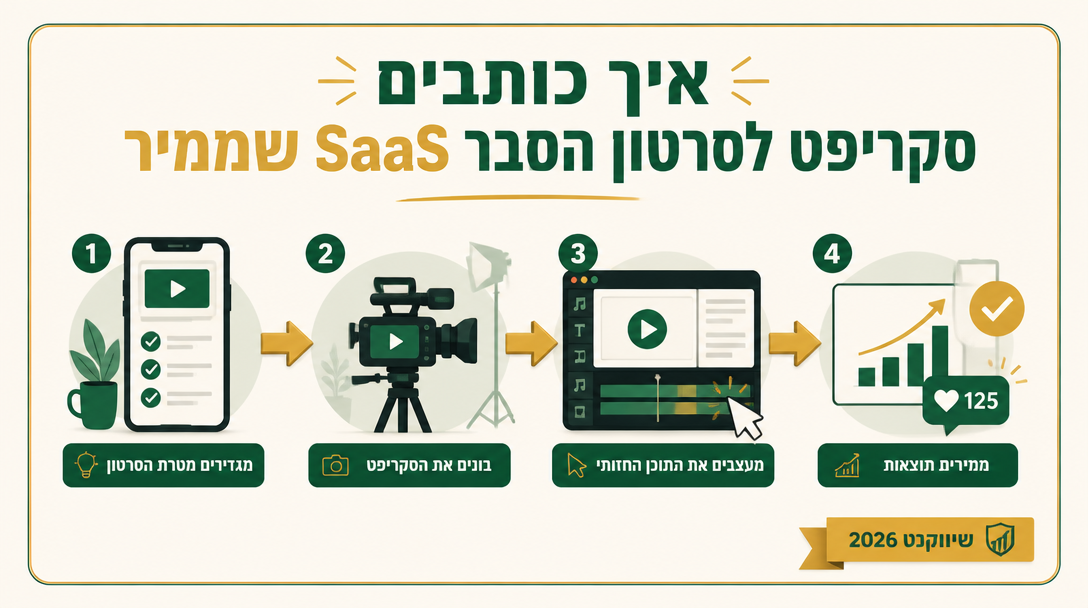 איך כותבים סקריפט לסרטון הסבר SaaS שממיר