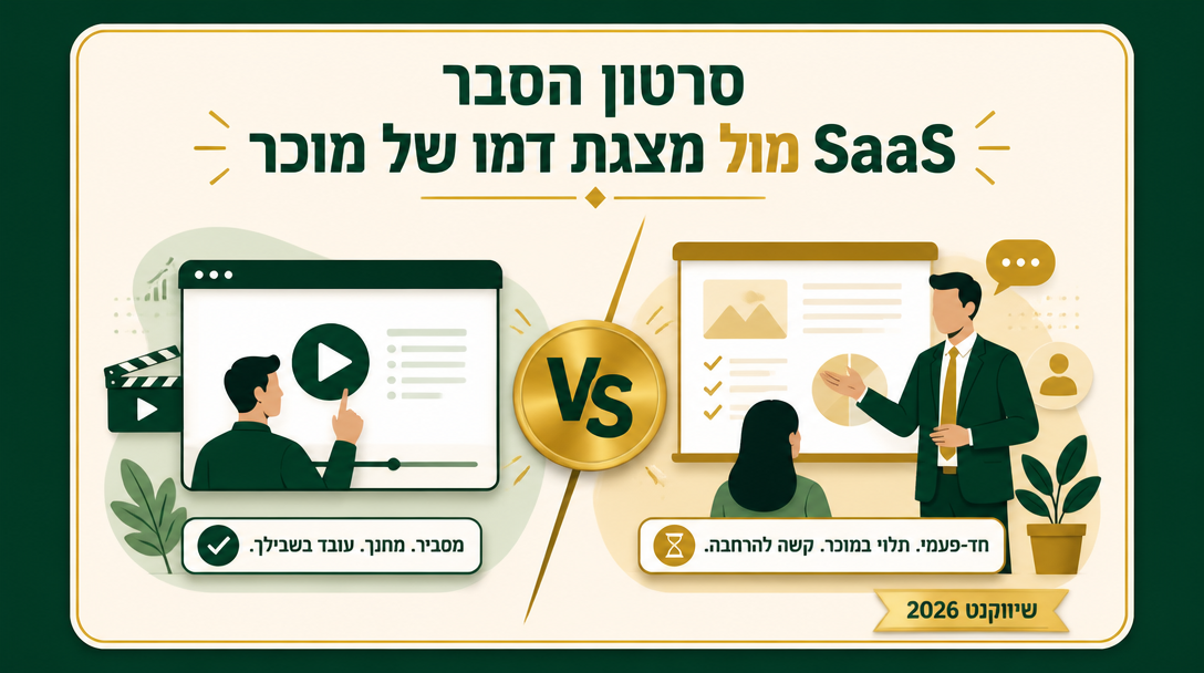 סרטון הסבר SaaS מול מצגת דמו של מוכר