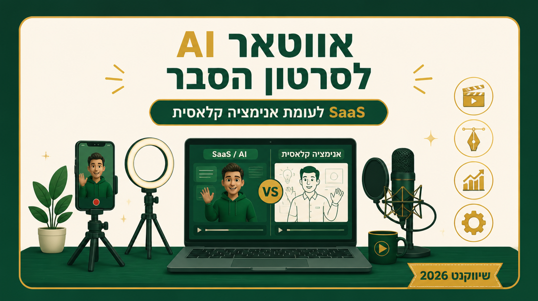 אווטאר AI לסרטון הסבר SaaS לעומת אנימציה קלאסית