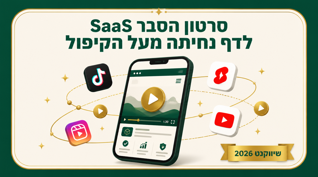 סרטון הסבר SaaS לדף נחיתה מעל הקיפול