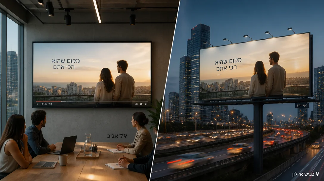סרטון תדמית מול מודעה: השוואה בין שני פורמטים של תוכן ויזואלי לעסקים בישראל