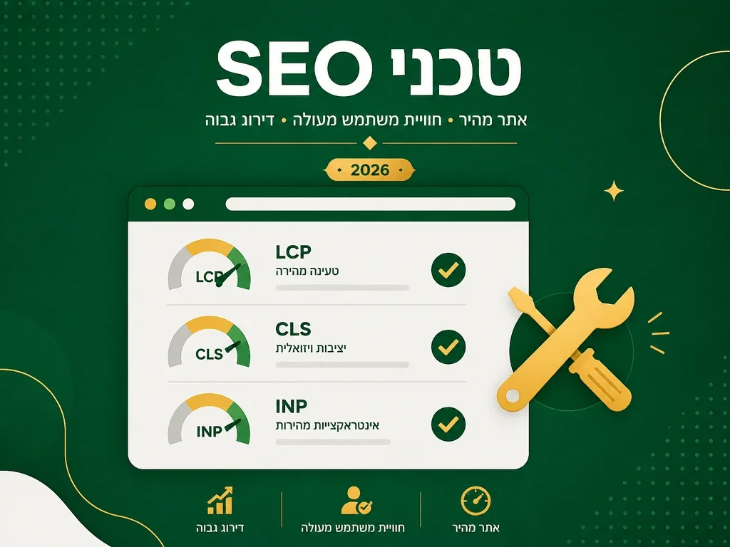 SEO טכני 2026 - 14 פרמטרים שגוגל בוחנת