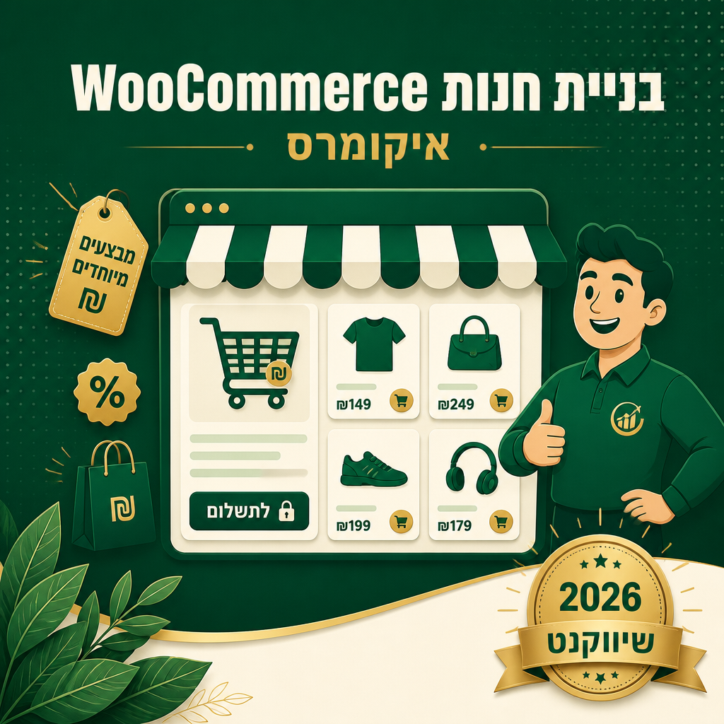 בניית חנות WooCommerce ב-2026 המדריך המלא