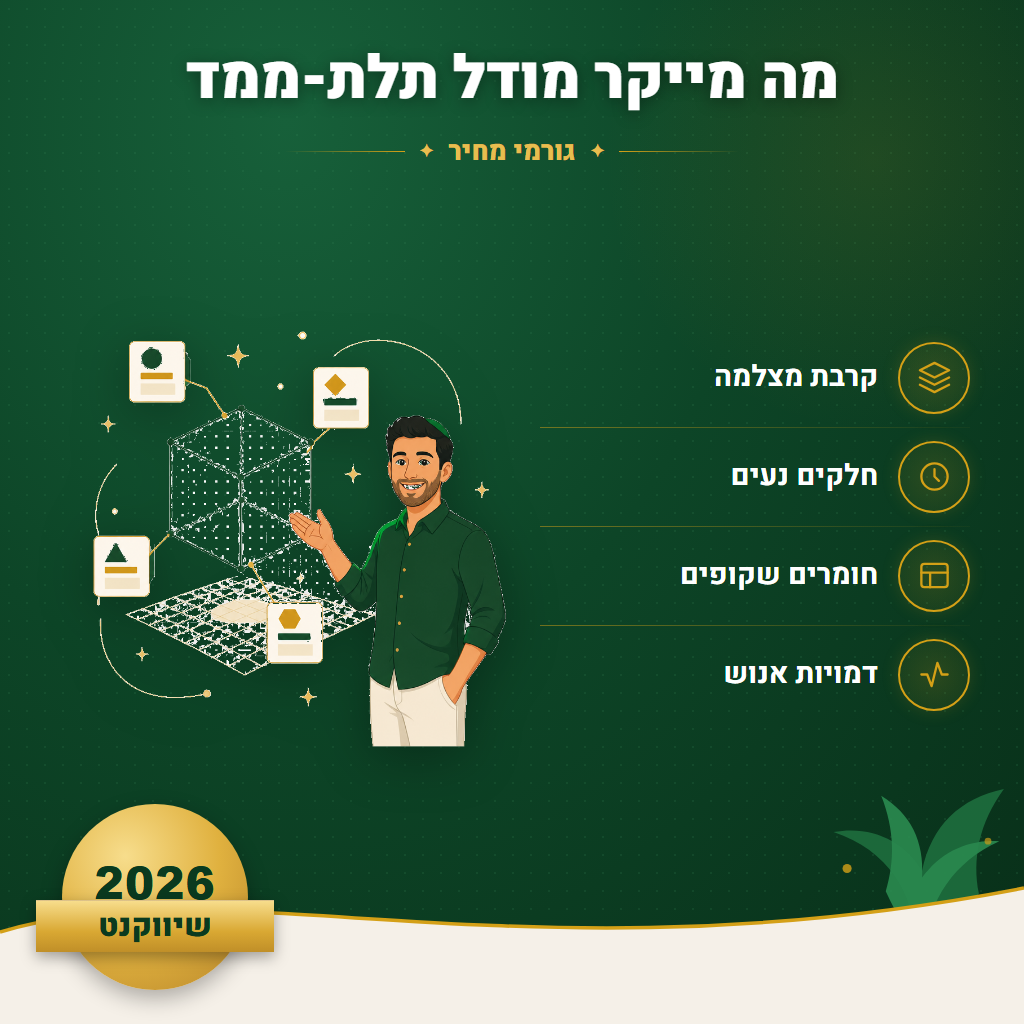 מה מייקר מודל תלת-ממד - גורמי מחיר | שיווקנט