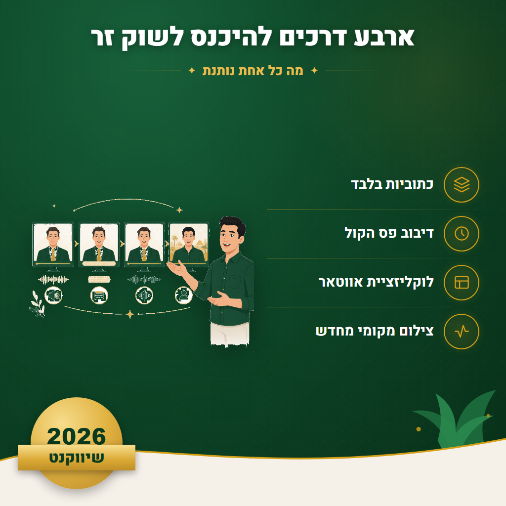 ארבע דרכים להיכנס לשוק זר - מה כל אחת נותנת | שיווקנט