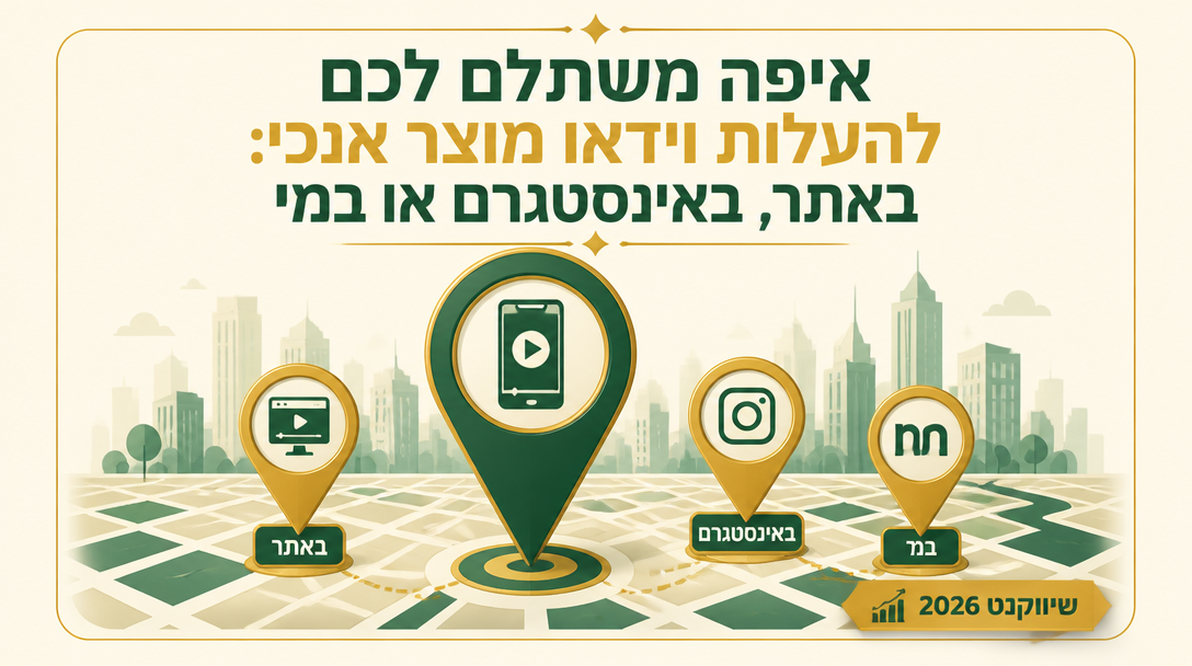 איפה משתלם לכם להעלות וידאו מוצר אנכי: באתר, באינסטגרם או במרקטפלייס? - שיווקנט