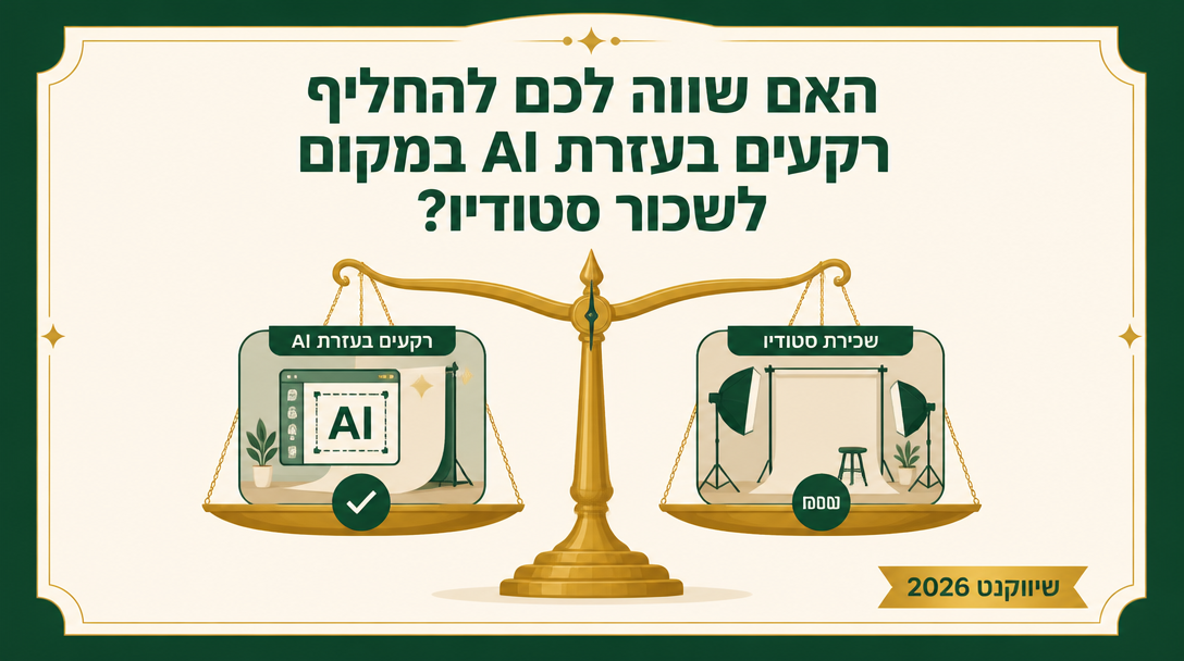 האם שווה לכם להחליף רקעים בעזרת AI במקום לשכור סטודיו? - שיווקנט