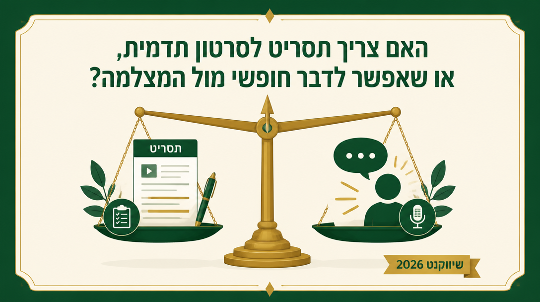 האם צריך תסריט לסרטון תדמית, או שאפשר לדבר חופשי מול המצלמה? - שיווקנט