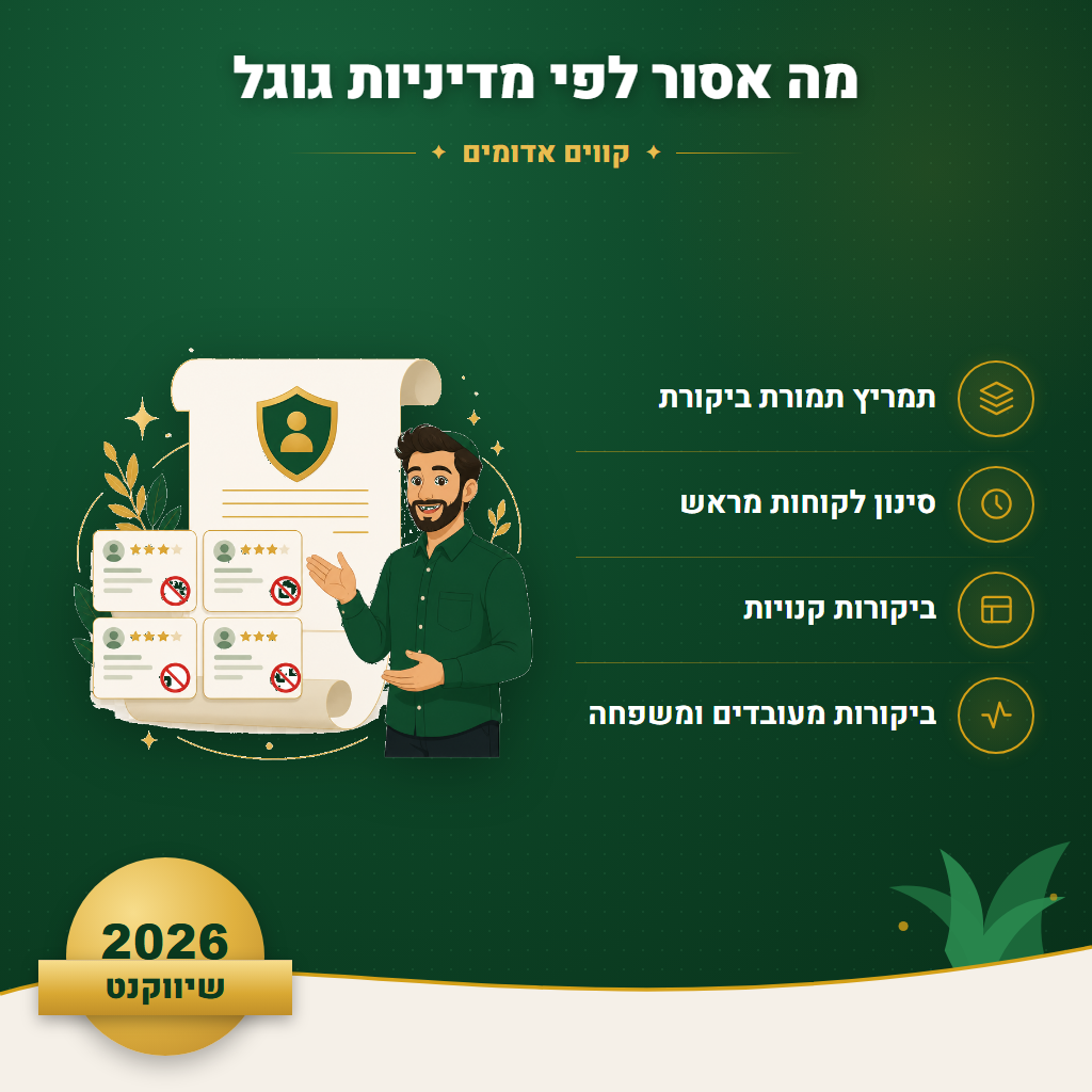 מה אסור לפי מדיניות גוגל - קווים אדומים | שיווקנט