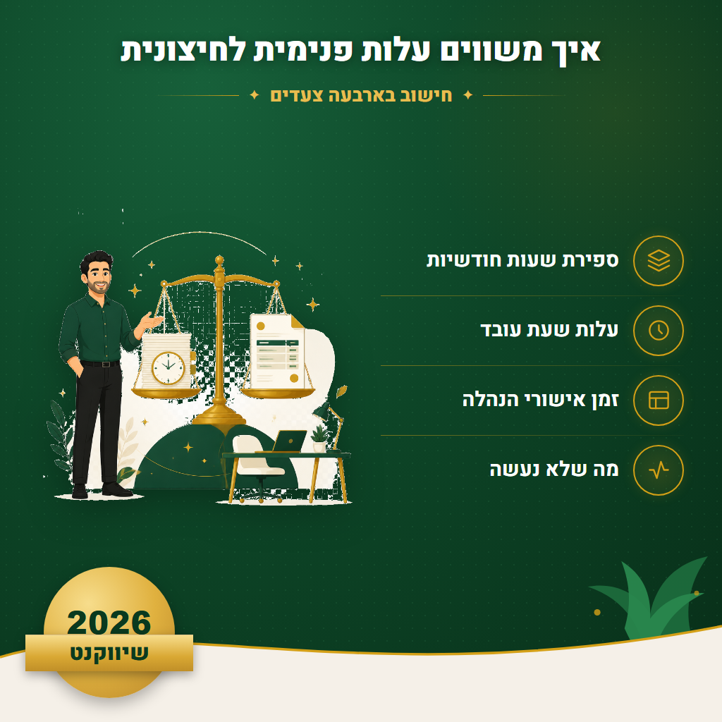 איך משווים עלות פנימית לחיצונית - חישוב בארבעה צעדים | שיווקנט
