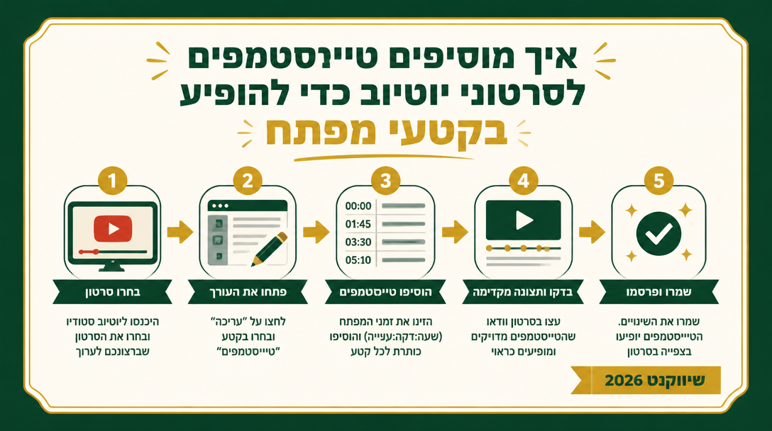 איך מוסיפים טיימסטמפים לסרטוני יוטיוב כדי להופיע בקטעי מפתח בגוגל? - שיווקנט