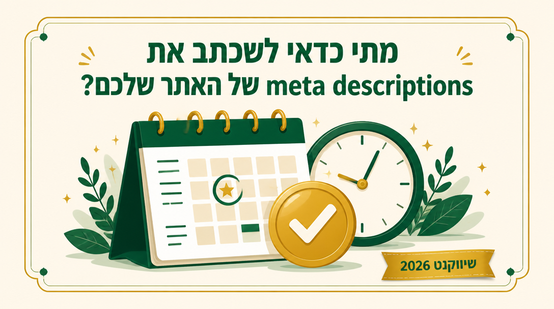 מתי כדאי לשכתב את ה-meta descriptions של האתר שלכם? - שיווקנט