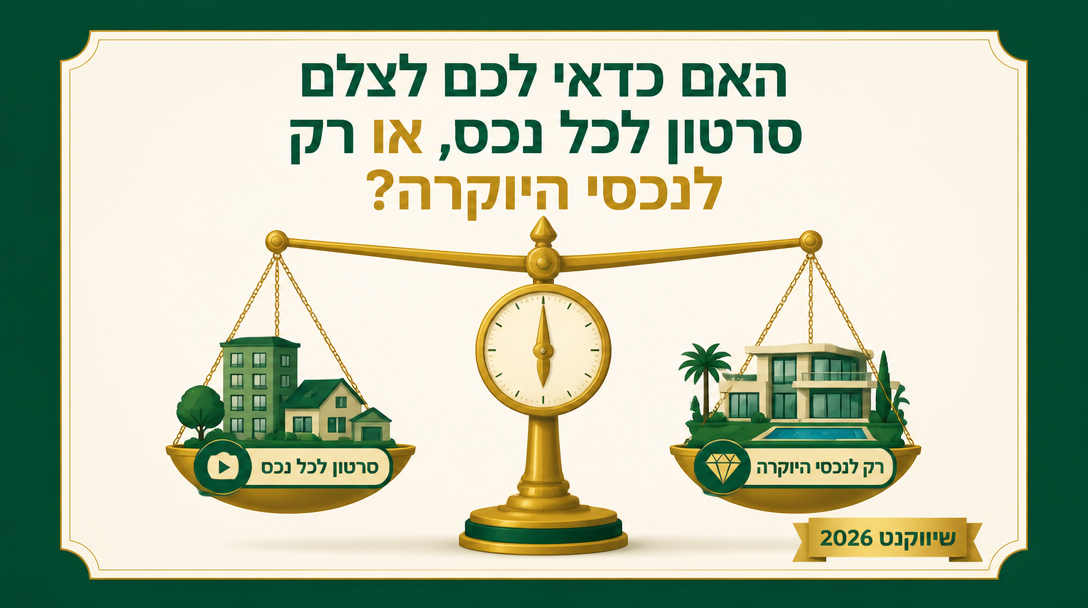 האם כדאי לכם לצלם סרטון לכל נכס, או רק לנכסי היוקרה? - שיווקנט