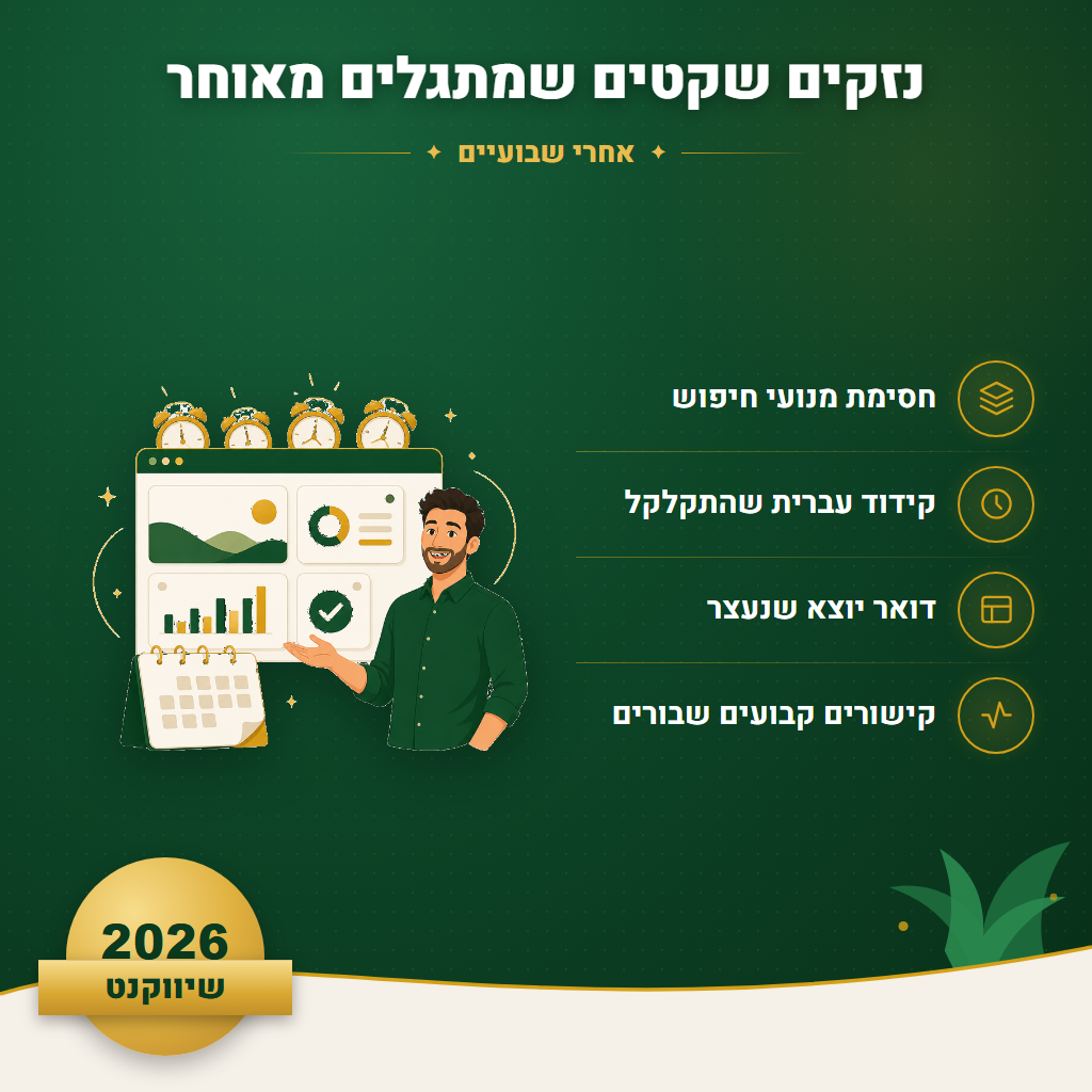 נזקים שקטים שמתגלים מאוחר - אחרי שבועיים | שיווקנט