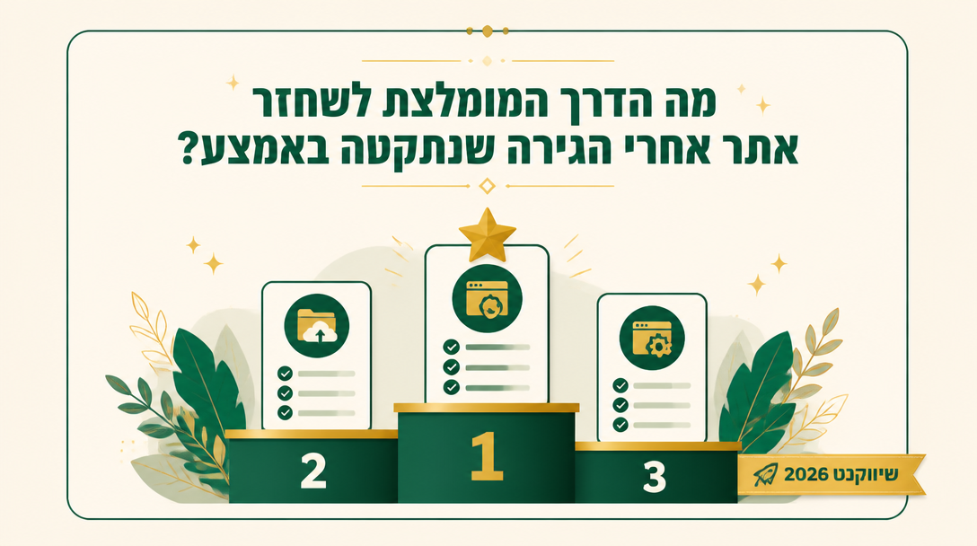 מה הדרך המומלצת לשחזר אתר אחרי הגירה שנתקעה באמצע? - שיווקנט