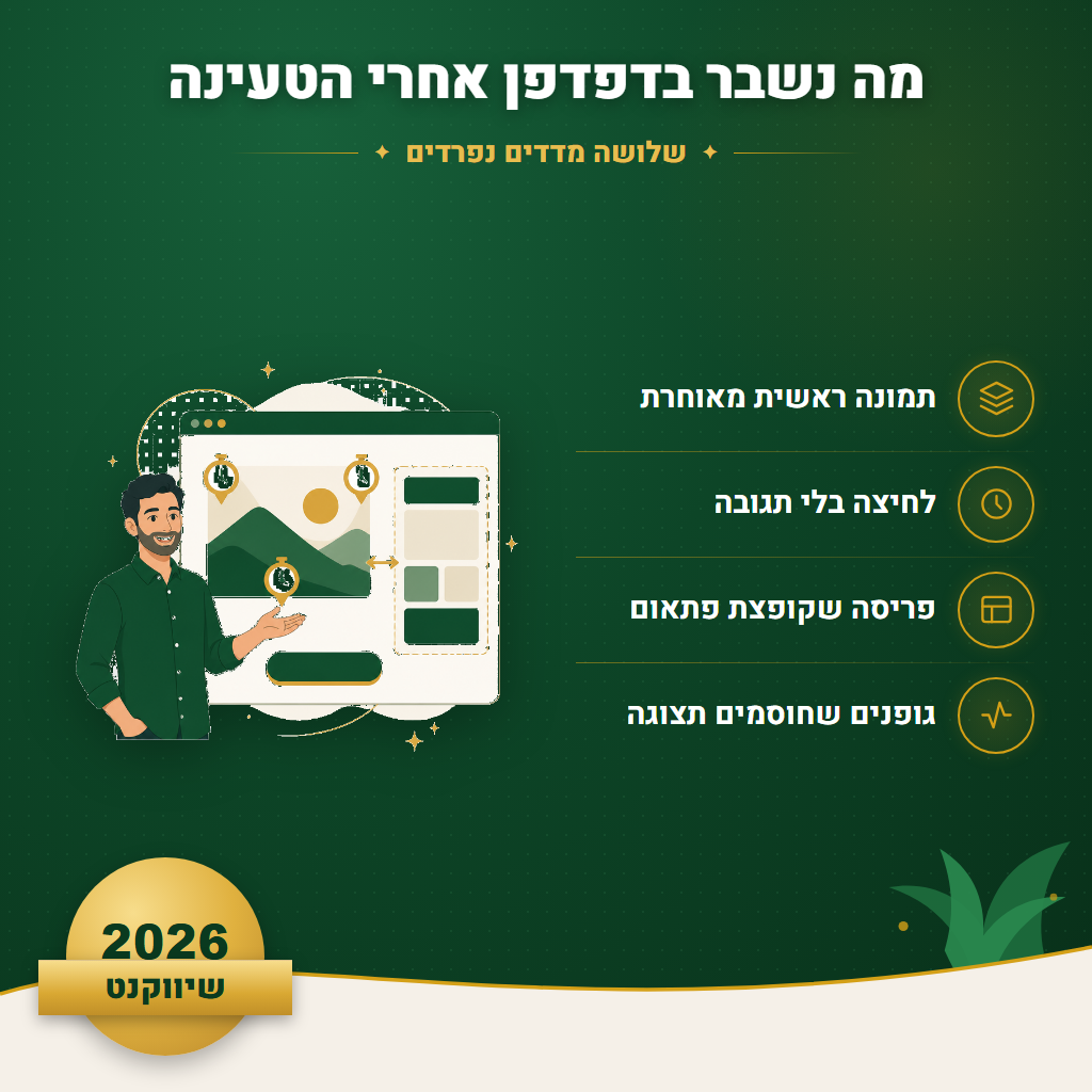 מה נשבר בדפדפן אחרי הטעינה - שלושה מדדים נפרדים | שיווקנט