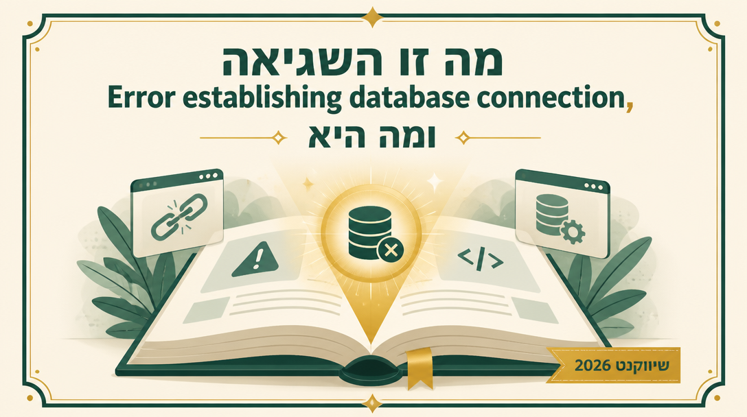 מה זו השגיאה Error establishing database connection, ומה היא מספרת על האתר שלכם? - שיווקנט