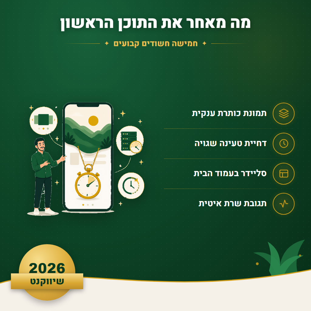 מה מאחר את התוכן הראשון - חמישה חשודים קבועים | שיווקנט